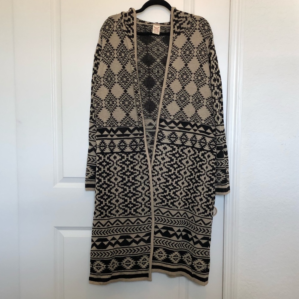 Faded Glory long tribal print sweater